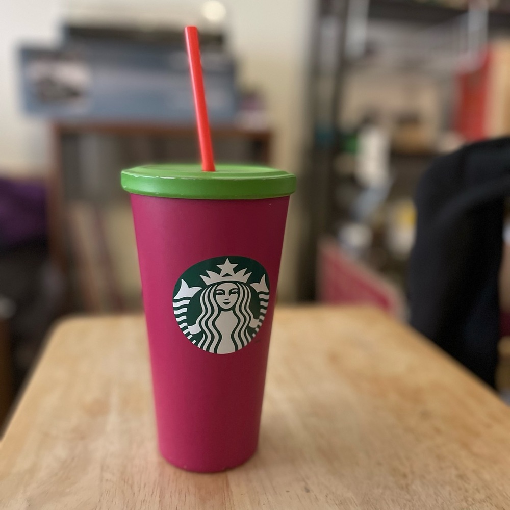 2014 Metal Starbucks Cup | pink